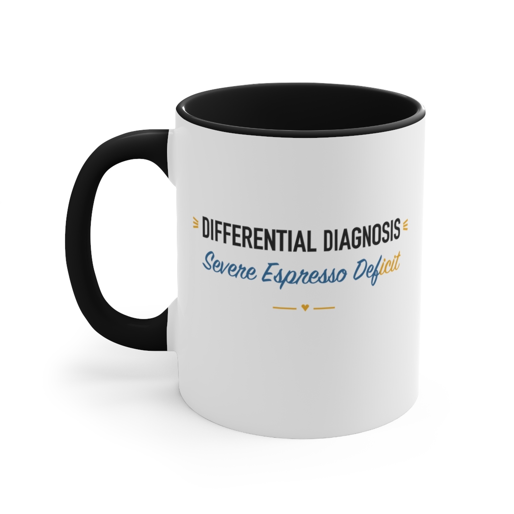 Differential Diagnosis Severe Espresso Deficit Black Accent Mug